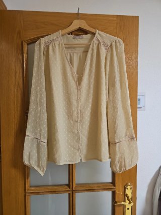 Blusa beige de plumeti