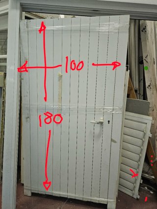 Puerta Cancela de Aluminio Blanco 180x100cm