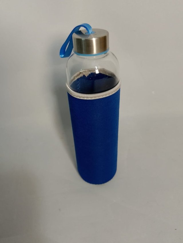 Botella Vidrio Quid 600ml Azul