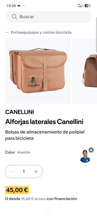 Alforjas Laterales Canellini Marrón