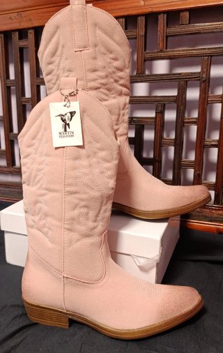 Botas Cowboy Martin Pescatore Rosa Nude