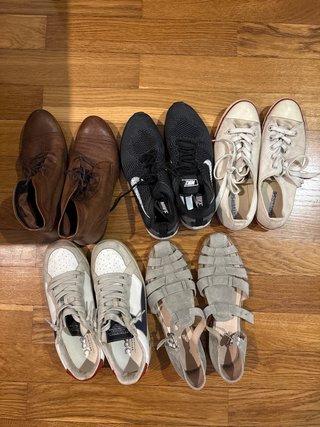 Lote de 6 pares de zapatos talla 38