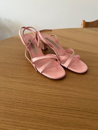 Sandalias de Tacón Pura López Rosa Pastel T-40