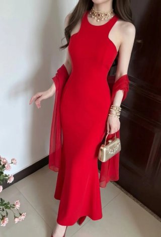 Vestido Rojo Sorellas Lazo Espalda
