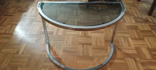 Mesita auxiliar vintage semicircular