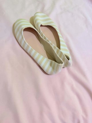 Bailarinas de punto calado a rayas
