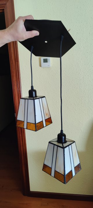 Juego de 2 Lámparas Colgantes Estilo Tiffany