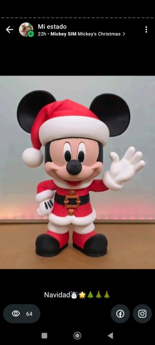 Figura de Mickey Mouse Navidad