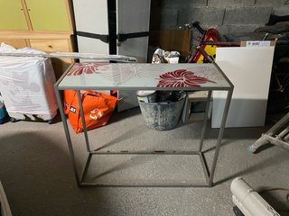 Mueble de entrada con sobre de cristal