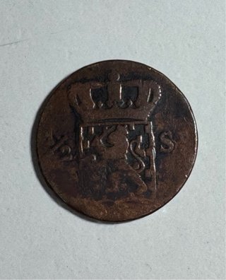 Moneda 1/2 Stuiver Indias Holandesas 1826