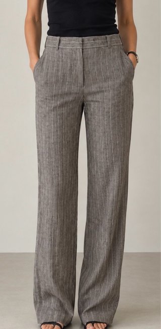Pantalón Lino Raya Diplomática Massimo Dutti
