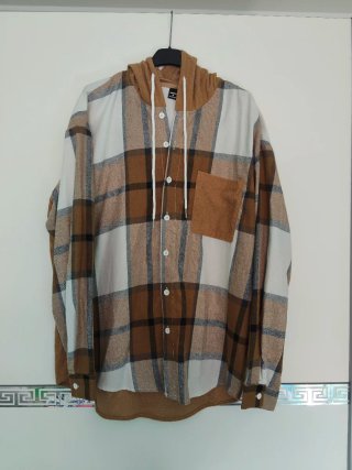 Chaqueta Camisa de Cuadros con Capucha