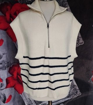 Gilet Zara in lana panna