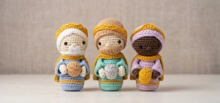 Set de 3 Reyes Magos de Ganchillo