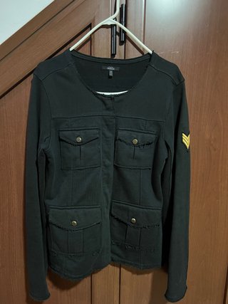 Chaqueta Militar Negra Zara Talla M