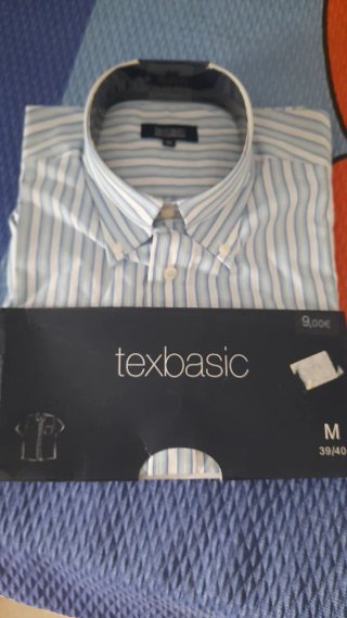 Camisa de rayas manga corta texbasic