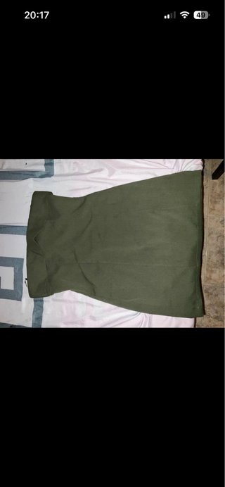 Vestido Mini Verde Escote Bardot