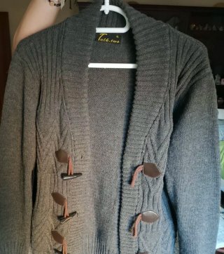 Chaqueta de lana gris Talk.two
