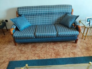 Sofá 3 plazas y 2 sillones azul