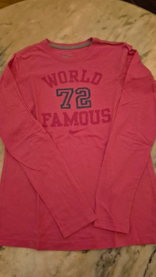 Camiseta manga larga Nike rosa