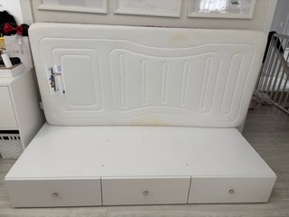 Estructura de Cama Blanca con 3 Cajones