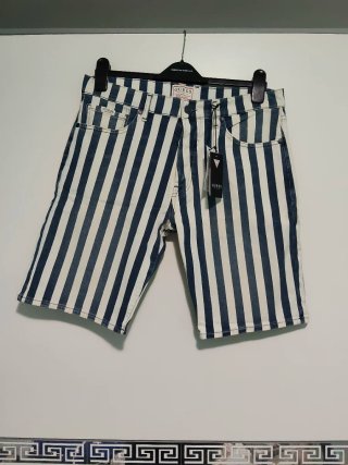 Pantalón Corto Vaquero Guess a Rayas