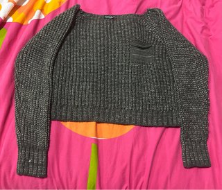 Jersey corto de punto gris