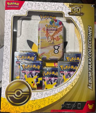 Lote Álbum y Mini Lata Pokémon 30 Aniversario
