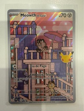 Meowth de Galar 30 aniversario