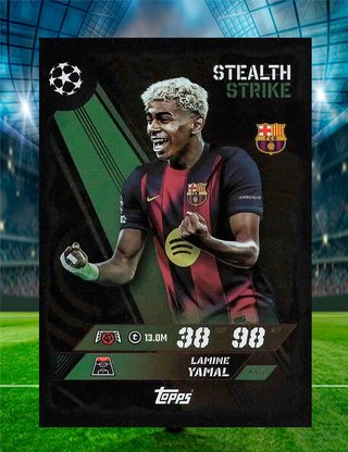 Carta Match Attax 2025 Lamine Yamal Stealth Strike
