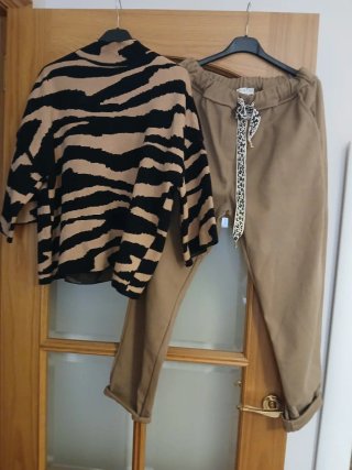 Conjunto de dos piezas estampado