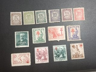 Lote de 5 series de sellos antiguos