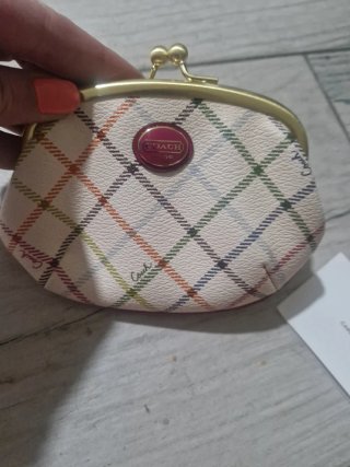 Monedero Coach Beige Estampado