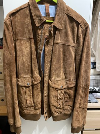 Chaqueta de ante marrón