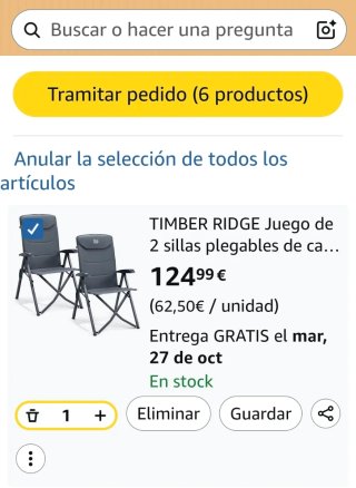 Juego de 2 Sillas Plegables Timber Ridge