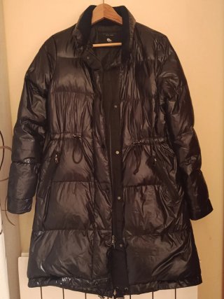 Abrigo Acolchado Zara Negro Talla M