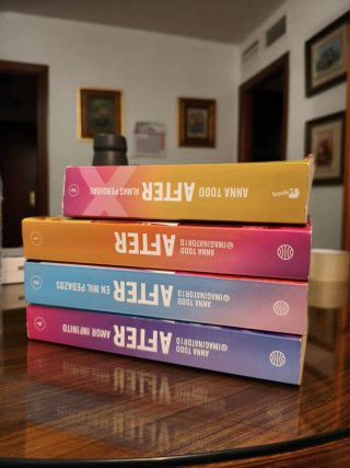 Colección de libros, saga de After 1, 2, 3 y 4
