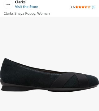 Bailarinas Clarks Shaya Poppy Negras talla 42