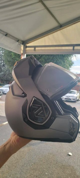 Casco de Moto Modular Gris LS2 advant FF906