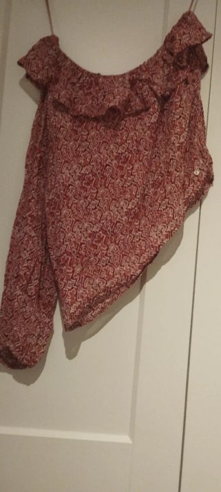 Blusa Asimétrica Estampada Brownie