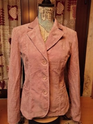 Blazer de pana rosa