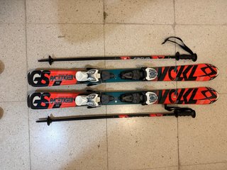 Esquí Völkl Racetiger 100cm+Bastons-VEmiPERFIL!!