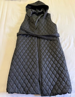 Chaqueta Acolchada Larga Negra
