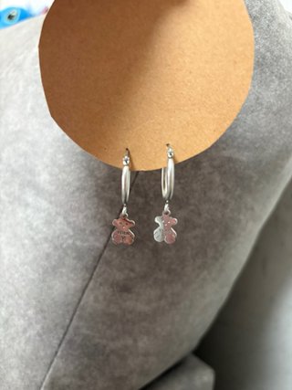 Pendientes de aro TOUS plateados