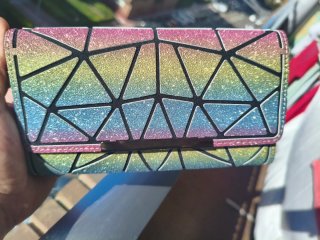 Cartera Billetera Holográfica Arcoíris