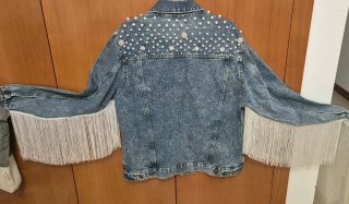 Chaqueta Vaquera con Perlas y Flecos