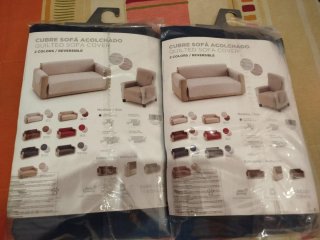Juego de 2 Fundas Acolchadas para Sofá