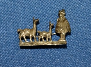 BROCHE PERUANO DE PLATA / AÑOS 50s.
