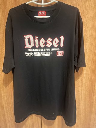 Camiseta Diesel Negra Logo Vintage Original