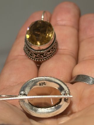 Pendientes de Plata de Ley 925 y Morganita